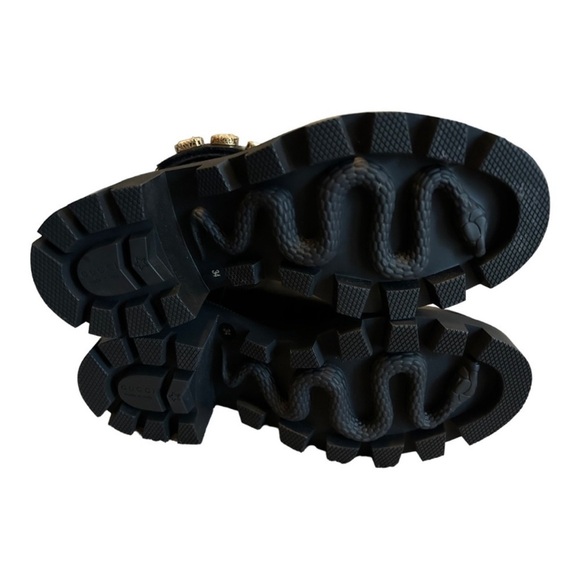 Gucci Leather Ankle Boot Crystal Belt - Picture 9 of 16